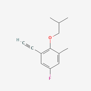molecular formula C13H15FO B8201140 1-Ethynyl-5-fluoro-2-isobutoxy-3-methylbenzene 
