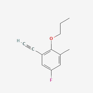 molecular formula C12H13FO B8201148 1-Ethynyl-5-fluoro-3-methyl-2-propoxybenzene 