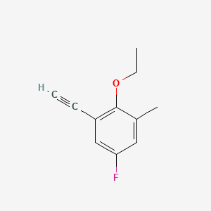 molecular formula C11H11FO B8201150 2-Ethoxy-1-ethynyl-5-fluoro-3-methylbenzene 