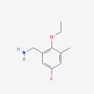molecular formula C10H14FNO B8201171 (2-Ethoxy-5-fluoro-3-methylphenyl)methanamine 