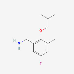 molecular formula C12H18FNO B8201189 (5-Fluoro-2-isobutoxy-3-methylphenyl)methanamine 