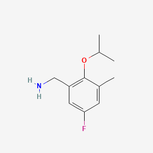 molecular formula C11H16FNO B8201195 (5-Fluoro-2-isopropoxy-3-methylphenyl)methanamine 