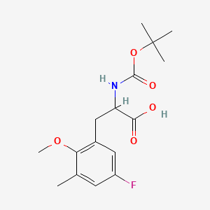 molecular formula C16H22FNO5 B8201207 2-((tert-Butoxycarbonyl)amino)-3-(5-fluoro-2-methoxy-3-methylphenyl)propanoic acid 