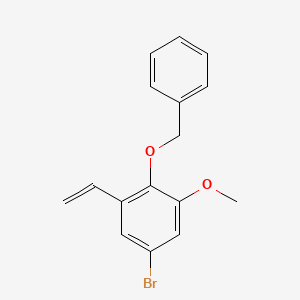molecular formula C16H15BrO2 B8201227 2-(Benzyloxy)-5-bromo-1-methoxy-3-vinylbenzene 