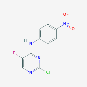 molecular formula C10H6ClFN4O2 B8201267 2-Chloro-5-fluoro-N-(4-nitrophenyl)pyrimidin-4-amine 