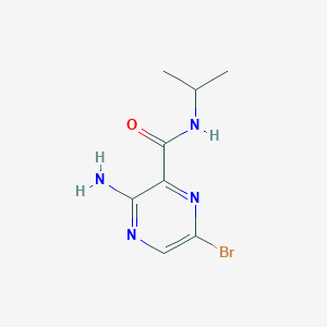 molecular formula C8H11BrN4O B8201299 3-氨基-6-溴-N-异丙基吡嗪-2-甲酰胺 