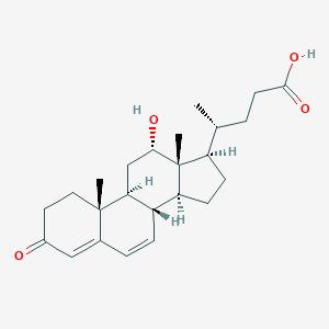 molecular formula C24H34O4 B082013 12α-羟基-3-氧代胆-4,6-二烯-24-酸 CAS No. 13535-96-1