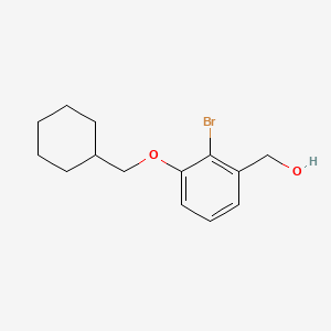 molecular formula C14H19BrO2 B8201337 (2-Bromo-3-(cyclohexylmethoxy)phenyl)methanol 