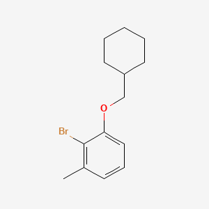 molecular formula C14H19BrO B8201377 2-Bromo-1-(cyclohexylmethoxy)-3-methylbenzene 