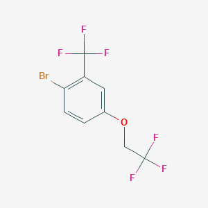 molecular formula C9H5BrF6O B8201389 1-Bromo-4-(2,2,2-trifluoroethoxy)-2-(trifluoromethyl)benzene 