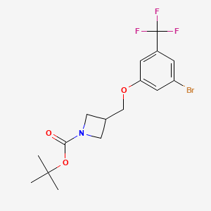 molecular formula C16H19BrF3NO3 B8201420 tert-Butyl 3-((3-bromo-5-(trifluoromethyl)phenoxy)methyl)azetidine-1-carboxylate 