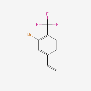 molecular formula C9H6BrF3 B8201427 2-Bromo-1-(trifluoromethyl)-4-vinylbenzene 