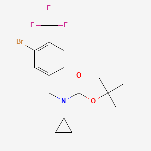 molecular formula C16H19BrF3NO2 B8201438 tert-Butyl 3-bromo-4-(trifluoromethyl)benzyl(cyclopropyl)carbamate 