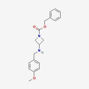 molecular formula C19H22N2O3 B8201455 Benzyl 3-((4-methoxybenzyl)amino)azetidine-1-carboxylate 