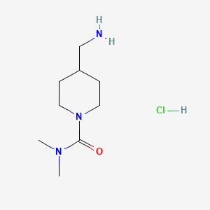 molecular formula C9H20ClN3O B8201483 4-(Aminomethyl)-N,N-dimethylpiperidine-1-carboxamide hydrochloride 