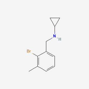 molecular formula C11H14BrN B8201519 N-(2-Bromo-3-methylbenzyl)cyclopropanamine 