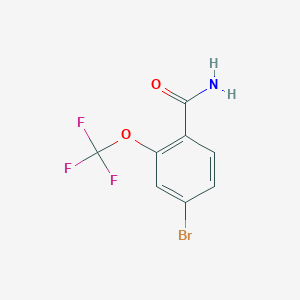 molecular formula C8H5BrF3NO2 B8201531 4-Bromo-2-(trifluoromethoxy)benzamide 