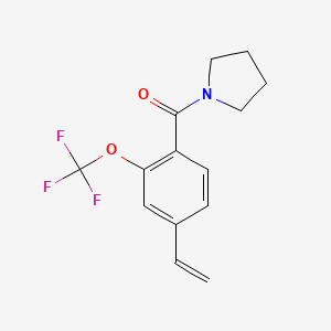 molecular formula C14H14F3NO2 B8201538 Pyrrolidin-1-yl(2-(trifluoromethoxy)-4-vinylphenyl)methanone 