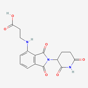 molecular formula C16H15N3O6 B8201732 3-((2-(2,6-Dioxopiperidin-3-yl)-1,3-dioxoisoindolin-4-yl)amino)propanoic acid 
