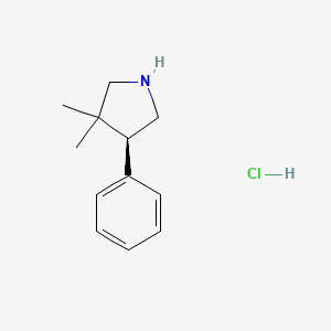 (4S)-3,3-dimethyl-4-phenylpyrrolidine;hydrochloride