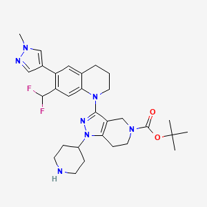 molecular formula C30H39F2N7O2 B8201746 Piperidine-GNE-049-N-Boc 