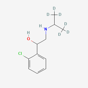 molecular formula C11H16ClNO B8201792 Clorprenaline-d6 