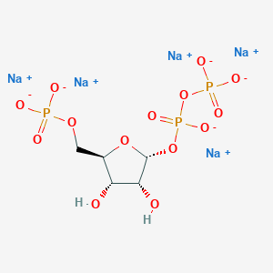 molecular formula C5H8Na5O14P3 B8201819 pentasodium;[(2R,3S,4R,5R)-3,4-dihydroxy-5-[oxido(phosphonatooxy)phosphoryl]oxyoxolan-2-yl]methyl phosphate 