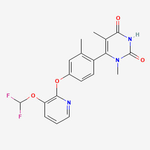 molecular formula C19H17F2N3O4 B8201825 Razpipadon CAS No. 1643489-35-3