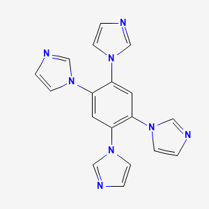 molecular formula C18H14N8 B8201874 1,2,4,5-Tetra(1H-imidazol-1-yl)benzene 