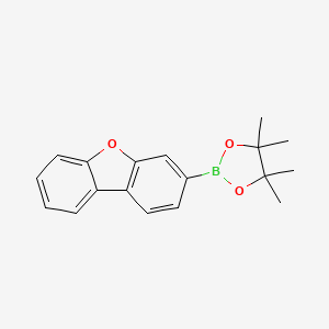 molecular formula C18H19BO3 B8201878 2-(Dibenzo[b,d]furan-3-yl)-4,4,5,5-tetramethyl-1,3,2-dioxaborolane 