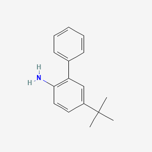 molecular formula C16H19N B8201886 5-(tert-Butyl)-[1,1'-biphenyl]-2-amine 