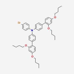 molecular formula C46H54BrNO4 B8201917 N-(4-Bromophenyl)-2',4'-dibutoxy-N-(2',4'-dibutoxy-[1,1'-biphenyl]-4-yl)-[1,1'-biphenyl]-4-amine 
