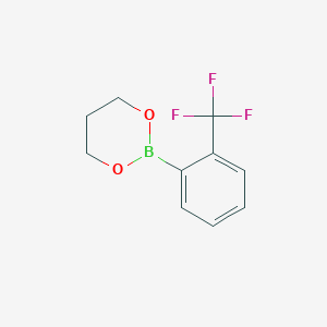 molecular formula C10H10BF3O2 B8201928 2-(2-(Trifluoromethyl)phenyl)-1,3,2-dioxaborinane 