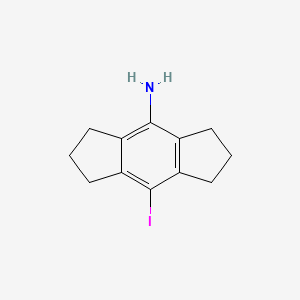 molecular formula C12H14IN B8201990 8-Iodo-1,2,3,5,6,7-hexahydro-s-indacen-4-amine 