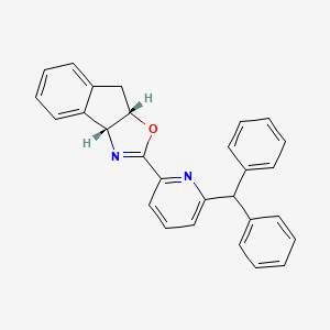 molecular formula C28H22N2O B8202008 (3aR,8aS)-2-(6-Benzhydrylpyridin-2-yl)-8,8a-dihydro-3aH-indeno[1,2-d]oxazole 