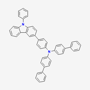 molecular formula C48H34N2 B8202024 N-([1,1'-Biphenyl]-4-yl)-N-(4-(9-phenyl-9H-carbazol-3-yl)phenyl)-[1,1'-biphenyl]-4-amine 