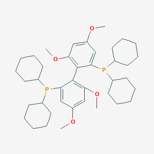 molecular formula C40H60O4P2 B8202028 (S)-(4,4',6,6'-Tetramethoxy-[1,1'-biphenyl]-2,2'-diyl)bis(dicyclohexylphosphine) 