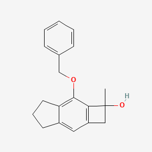 molecular formula C19H20O2 B8202057 7-(Benzyloxy)-1-methyl-2,4,5,6-tetrahydro-1H-cyclobuta[f]inden-1-ol 