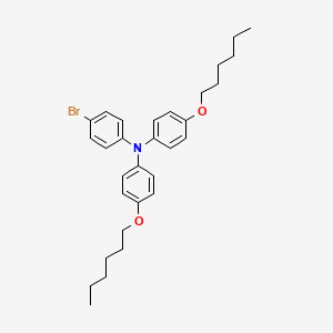 molecular formula C30H38BrNO2 B8202121 4-broMo-N,N-bis(4-(hexyloxy)phenyl)aniline 