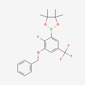 2-(3-(Benzyloxy)-2-fluoro-5-(trifluoromethyl)phenyl)-4,4,5,5-tetramethyl-1,3,2-dioxaborolane