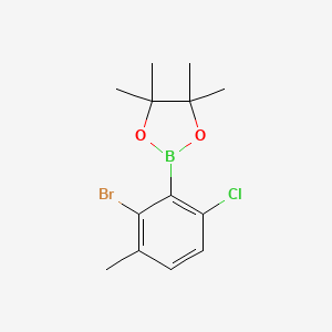 molecular formula C13H17BBrClO2 B8202211 2-Bromo-6-chloro-3-methylphenylboronic acid pinacol ester 