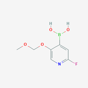 molecular formula C7H9BFNO4 B8202212 2-Fluoro-5-(methoxymethoxy)-pyridin-4-ylboronic acid 