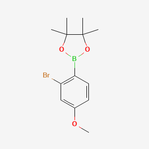 molecular formula C13H18BBrO3 B8202260 2-Bromo-4-methoxyphenylboronic acid pinacol ester 