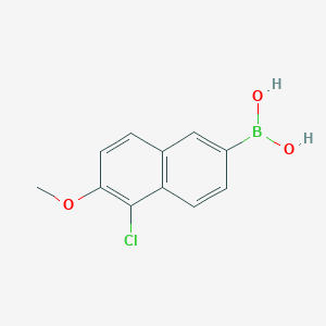 molecular formula C11H10BClO3 B8202273 (5-Chloro-6-methoxynaphthalen-2-yl)boronic acid 