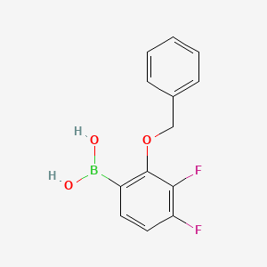 molecular formula C13H11BF2O3 B8202287 2-Benzyloxy-3,4-difluorophenylboronic acid 