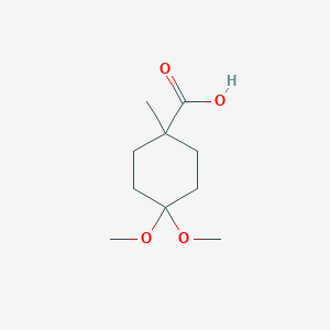 4,4-Dimethoxy-1-methylcyclohexane-1-carboxylic acid