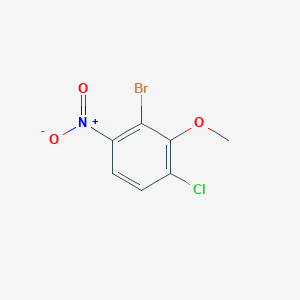 molecular formula C7H5BrClNO3 B8202331 3-Bromo-1-chloro-2-methoxy-4-nitrobenzene 