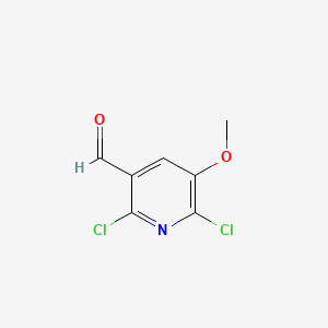 molecular formula C7H5Cl2NO2 B8202354 2,6-Dichloro-5-methoxypyridine-3-carbaldehyde 
