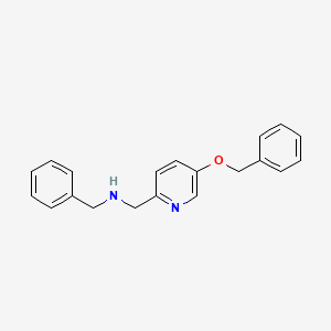 molecular formula C20H20N2O B8202361 1-phenyl-N-[(5-phenylmethoxypyridin-2-yl)methyl]methanamine 