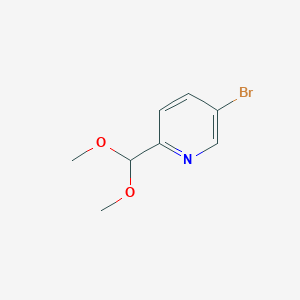 molecular formula C8H10BrNO2 B8202369 5-Bromo-2-(dimethoxymethyl)pyridine 